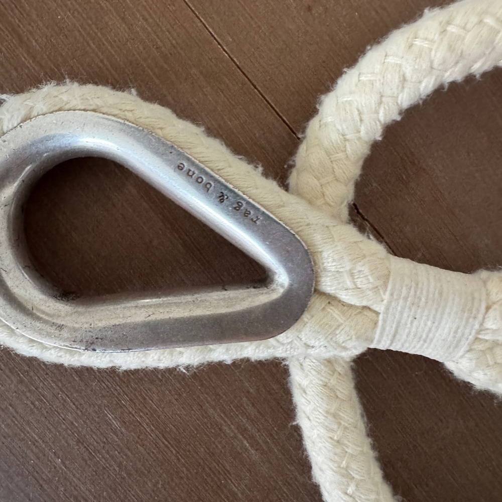 White Braided belt